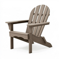 Adirondackstuhl 83 x 79 x 97 cm aus Kunststoff in Graubraun für Garten und Terrasse mit hoher Rückenlehne