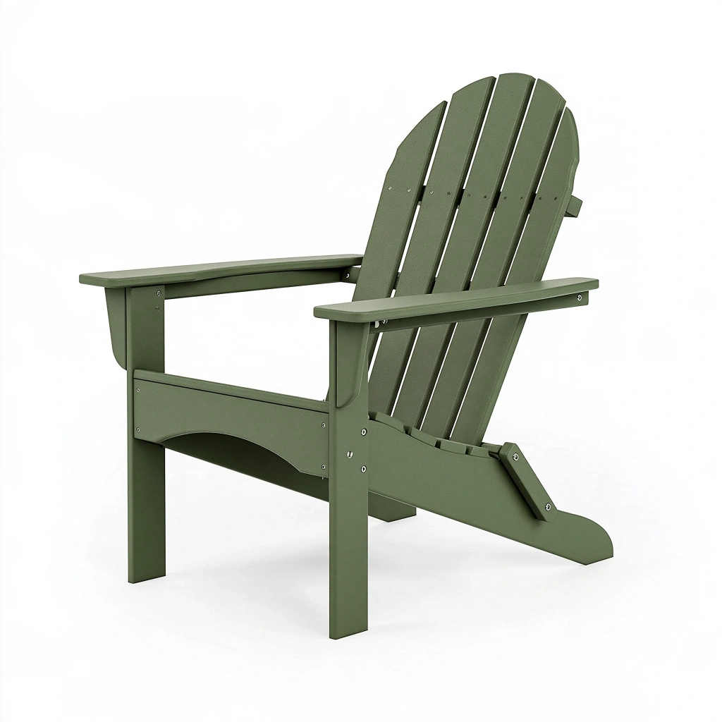 Adirondack-Gartenstuhl 83 x 77 x 98 cm Kunststoff olivgrün mit breiten Armlehnen