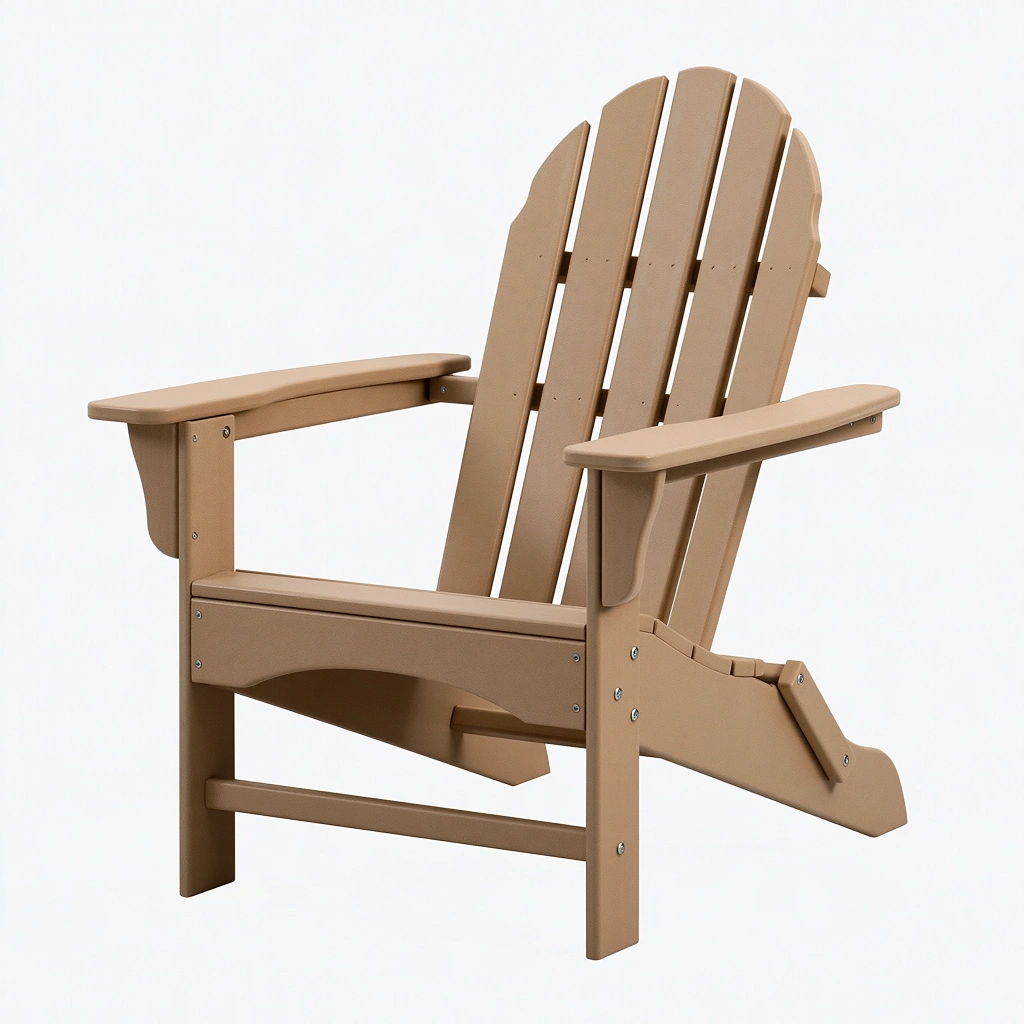 Adirondack Gartenstuhl 83 x 78 x 95 cm Kunststoff Taupe verstellbare Rückenlehne