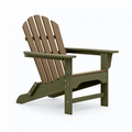 Adirondack Gartenstuhl 86 x 78 x 95 cm aus Kunststoff Olivgrün Braun mit breiten Armlehnen
