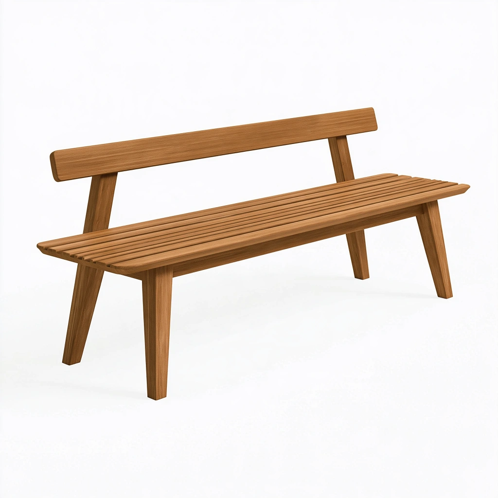 Gartenbank 150 x 55 x 80 cm Holz Braun mit Rückenlehne